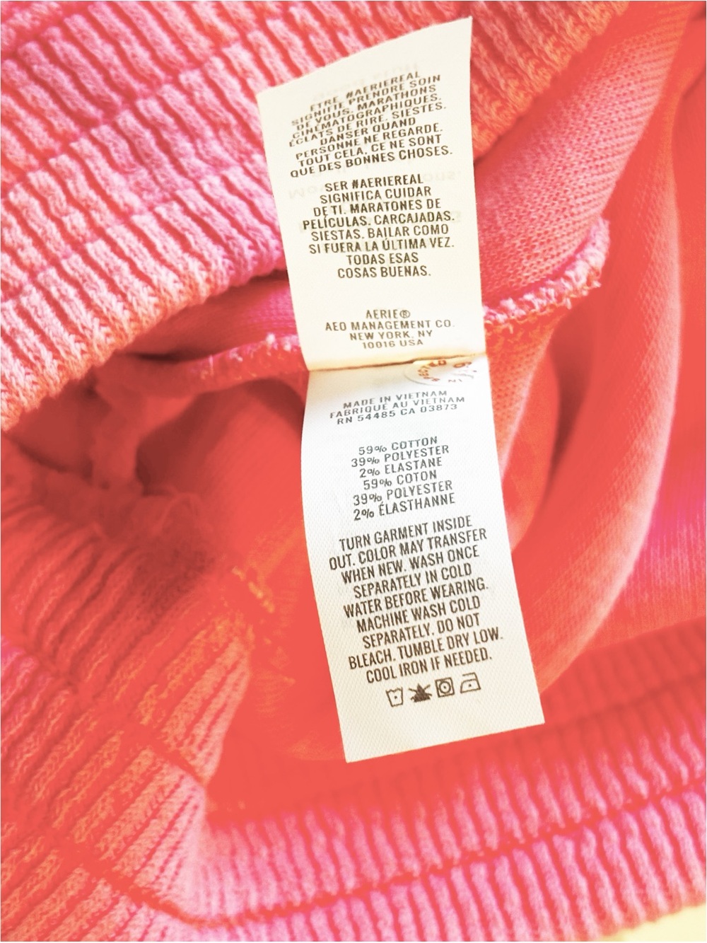 Aerie Wonder Ribbed Knit Mini Skirt Neon Pink NWT size Large - Picture 8 of 8